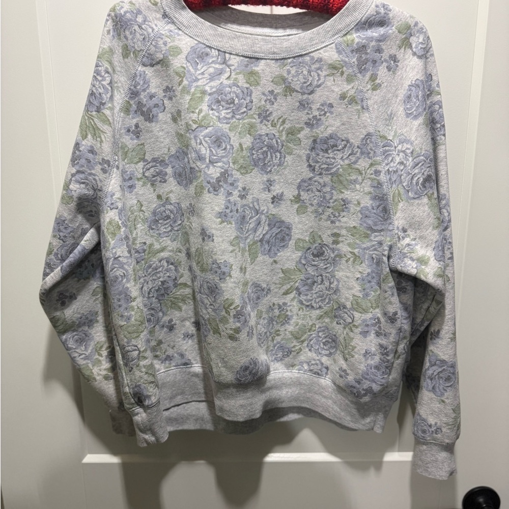Floral Gray Women's Sweater